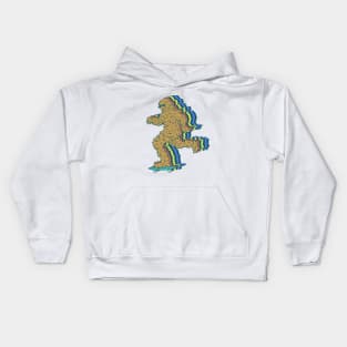 Skating Sassy Sasquatch Kids Hoodie